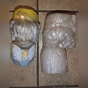 Lot Of 2 Planter Molds For Epoxy Resin Gnome & Angel Moulds
